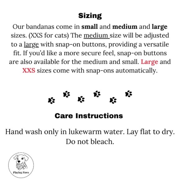 Handmade Double-Sided Snap-On Orange Cotton Cat Bandana - Picture 4 of 5